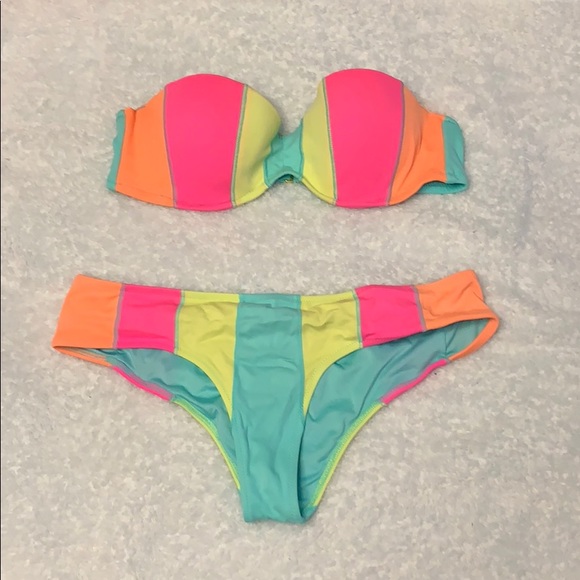 Victoria's Secret Other - Victoria Secret Neon bandeau bikini